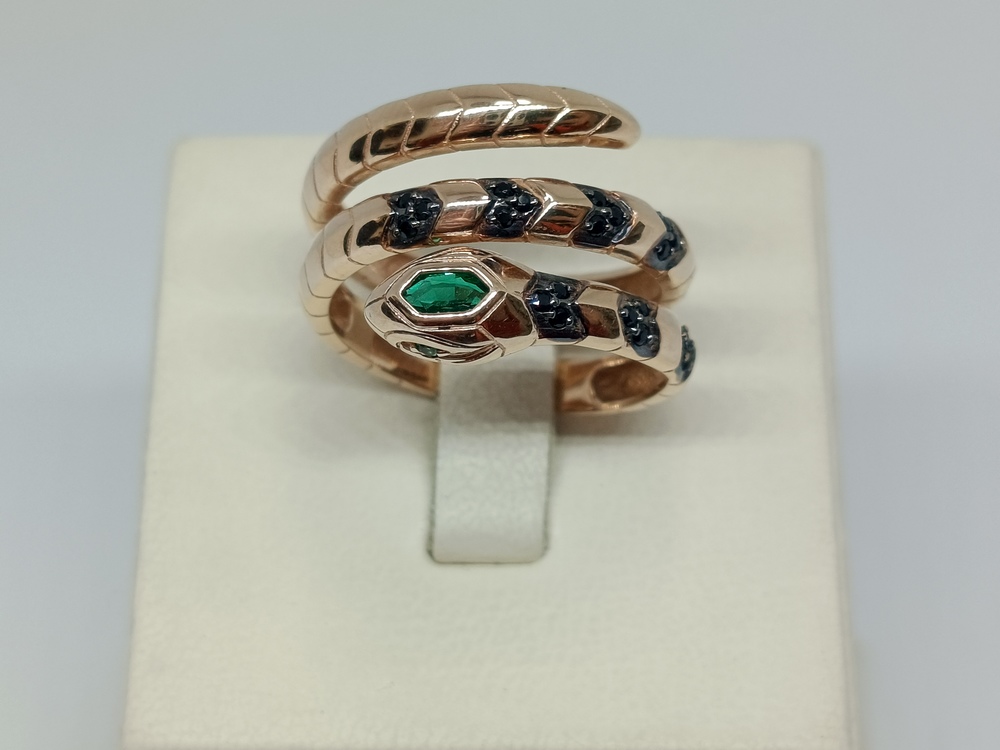 КОЛЬЦО С КАМНЯМИ (Au 585)