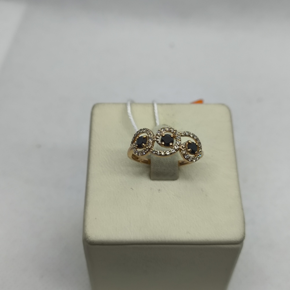 КОЛЬЦО С КАМНЯМИ (Au 585)