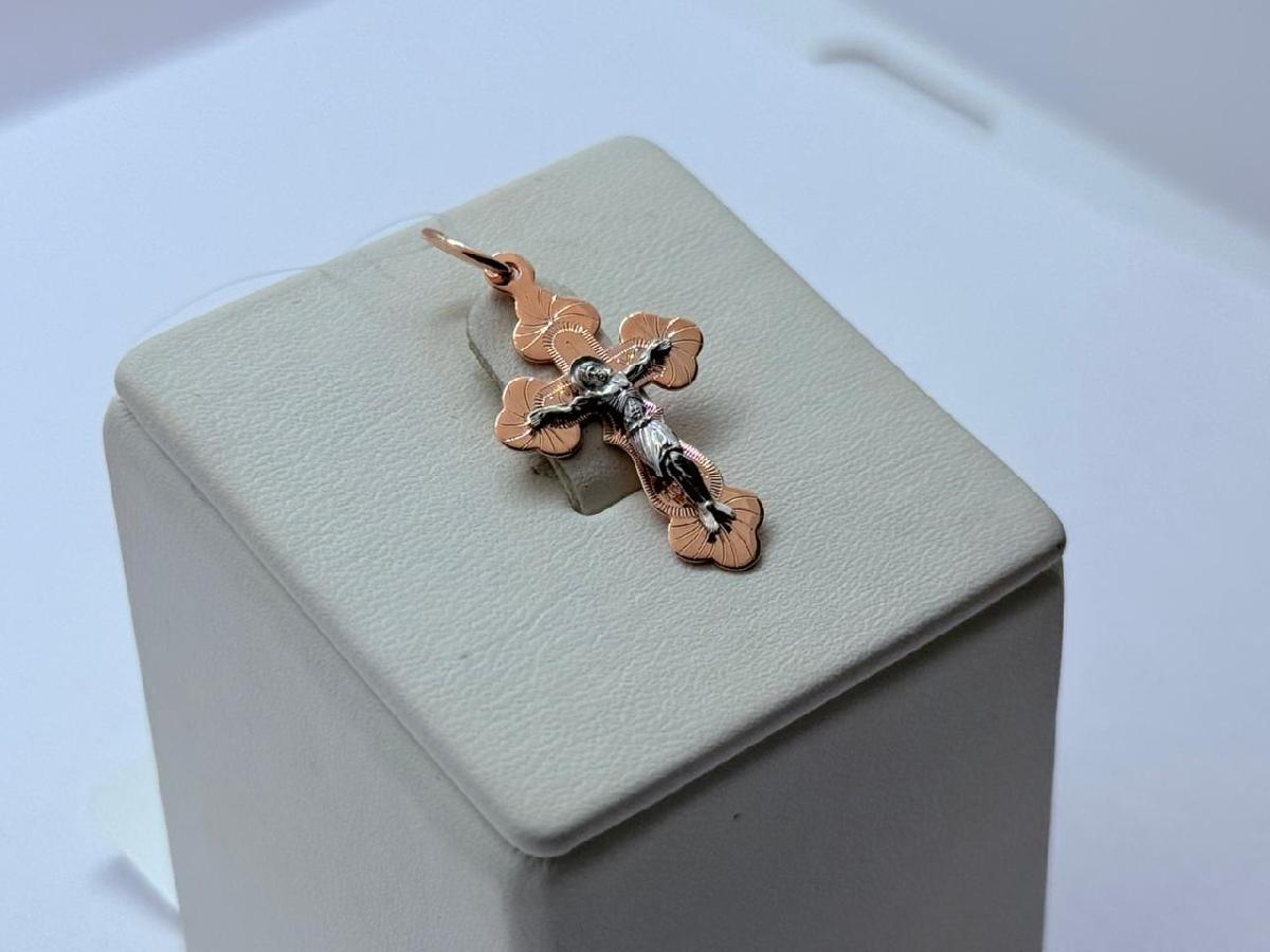 ПОДВЕСКА КРЕСТ без камня (Au 585)