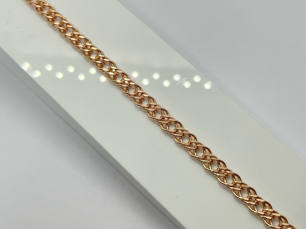 БРАСЛЕТ ПУСТОТЕЛЫЙ Ромб двойной (Au 585)