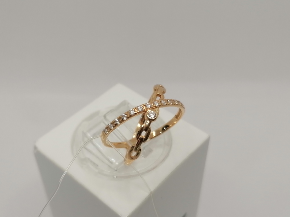 КОЛЬЦО С КАМНЯМИ (Au 585)