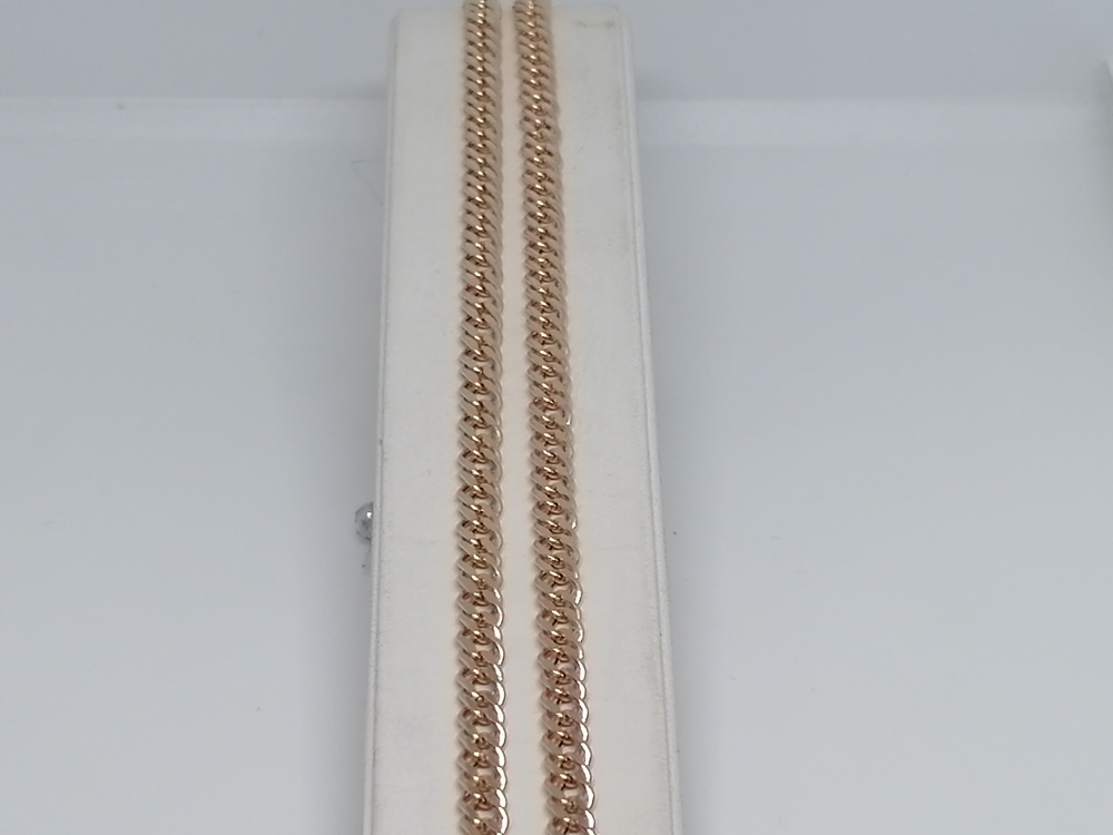 8080154П-50 ЦЕПЬ ПУСТОТЕЛАЯ Ромб двойной (Au 585)