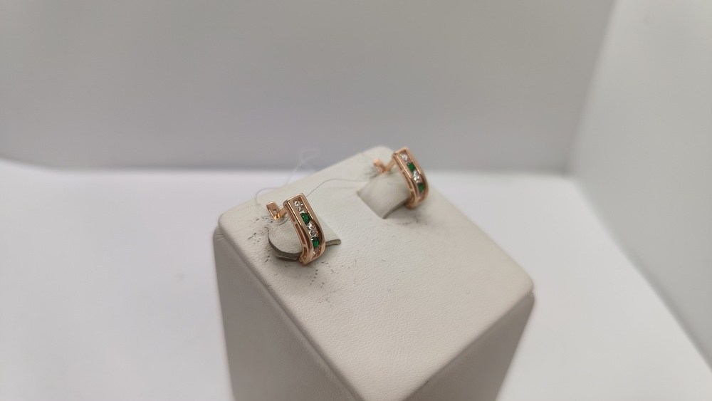 120370/ф СЕРЬГИ С КАМНЯМИ (Au 585)