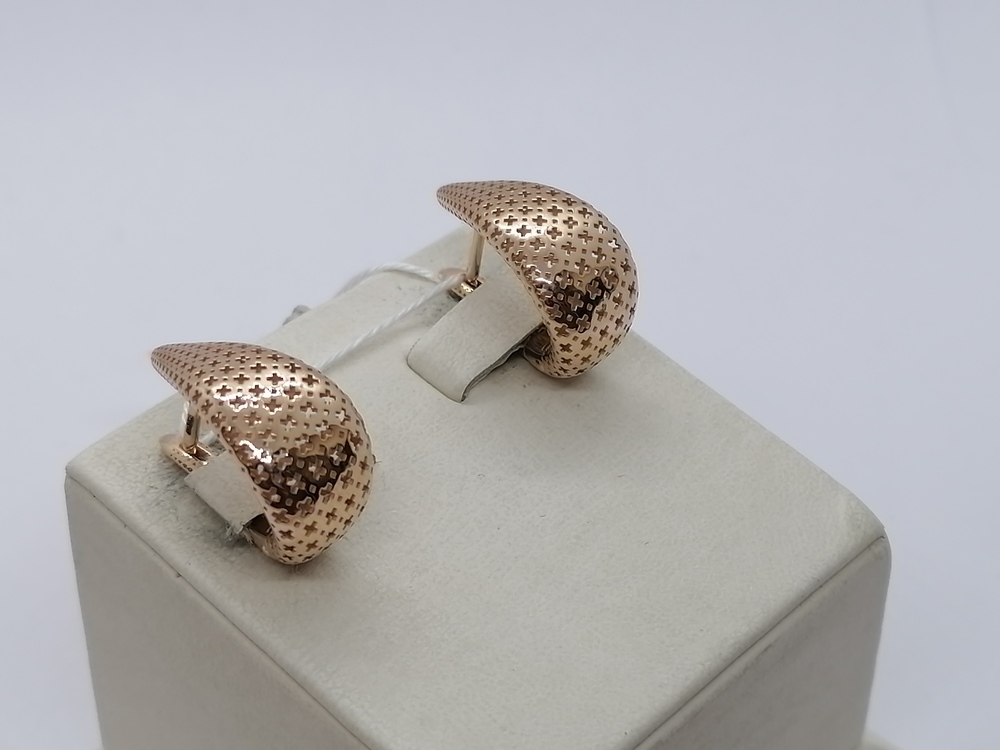 СБКМ585 СЕРЬГИ БЕЗ КАМНЯ (Au 585)