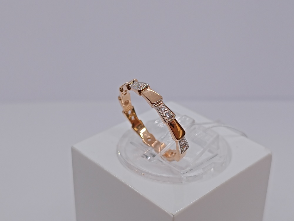 019372 КОЛЬЦО С КАМНЯМИ (Au 585)