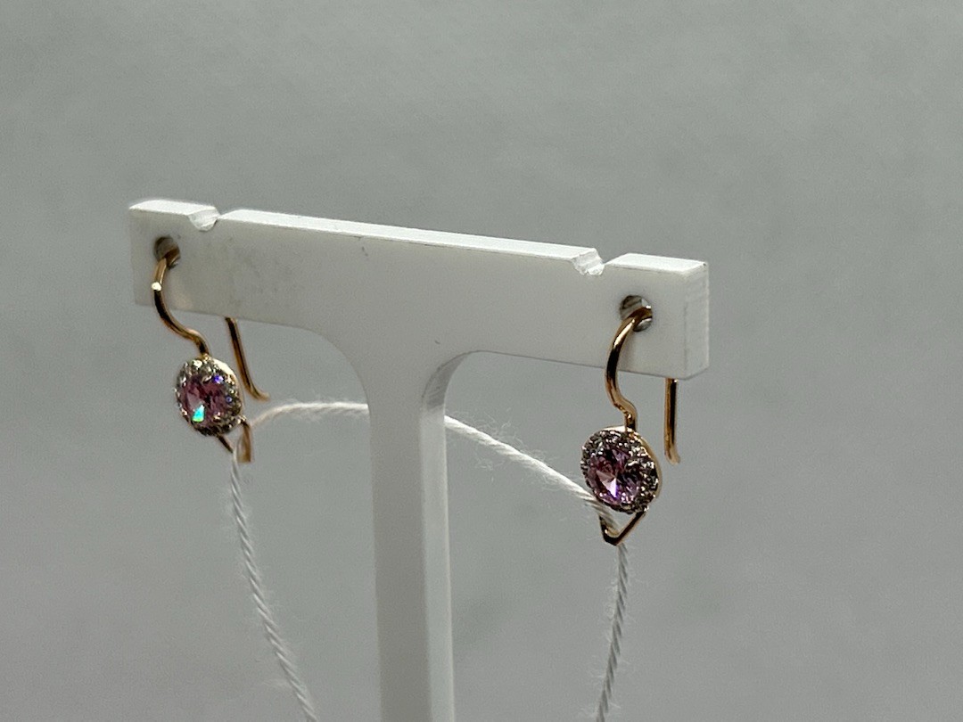 СКМИ585 СЕРЬГИ С КАМНЯМИ (Au 585)