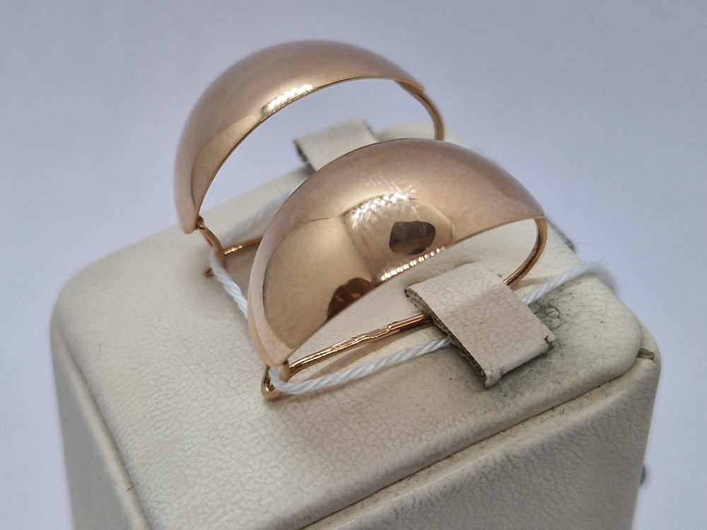 СБКМ585 СЕРЬГИ БЕЗ КАМНЯ (Au 585)