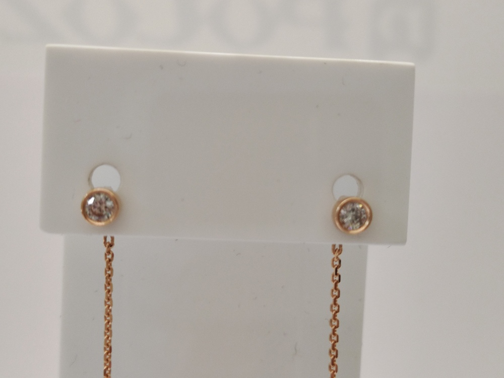 СЕРЬГИ ПРОДЕВКИ с камнем (Au 585)