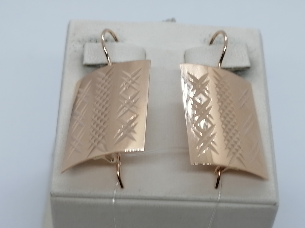 СЕРЬГИ ПЕТЕЛЬКА без камня (Au 585)