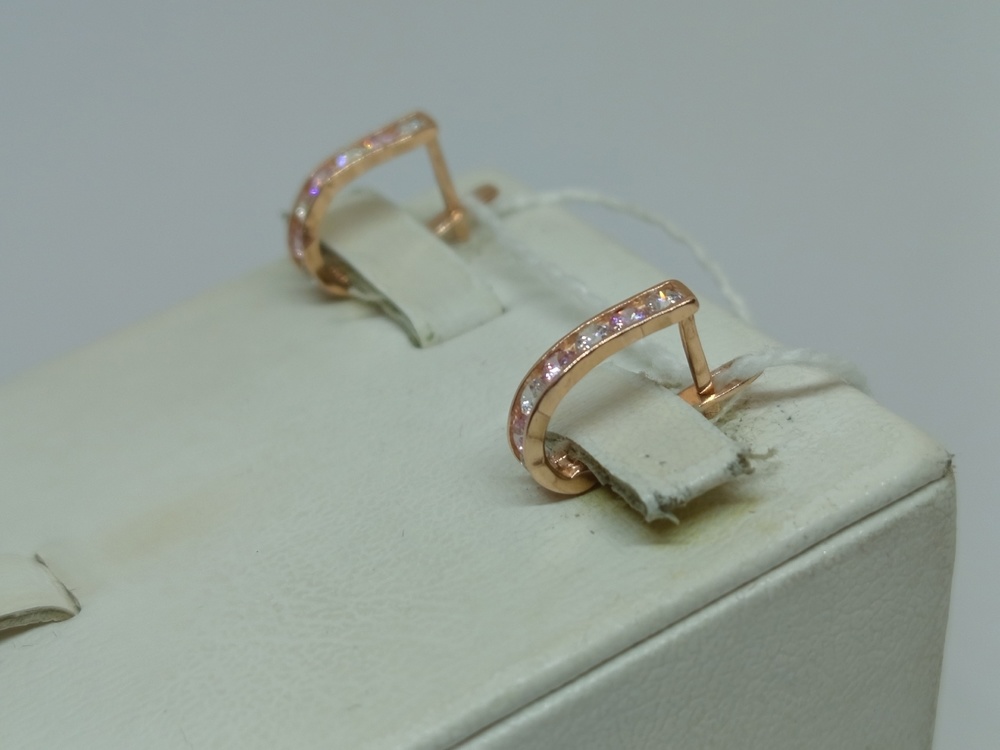 СКМИ585 СЕРЬГИ С КАМНЯМИ (Au 585)