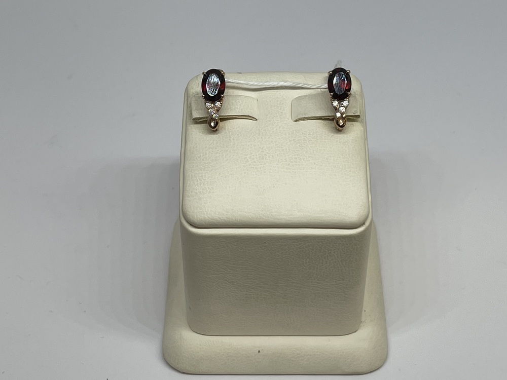 СКМИ375 СЕРЬГИ С КАМНЯМИ (Au 375)