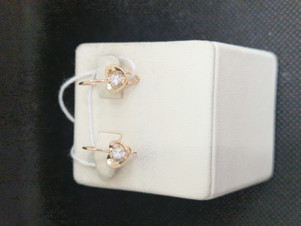 СЕРЬГИ С КАМНЕМ (Au 375)