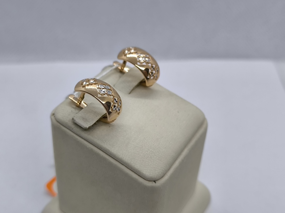 СБКМ585 СЕРЬГИ БЕЗ КАМНЯ (Au 585)