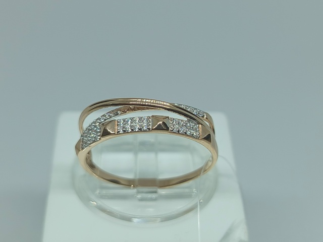 1105357 КОЛЬЦО С КАМНЯМИ (Au 585)