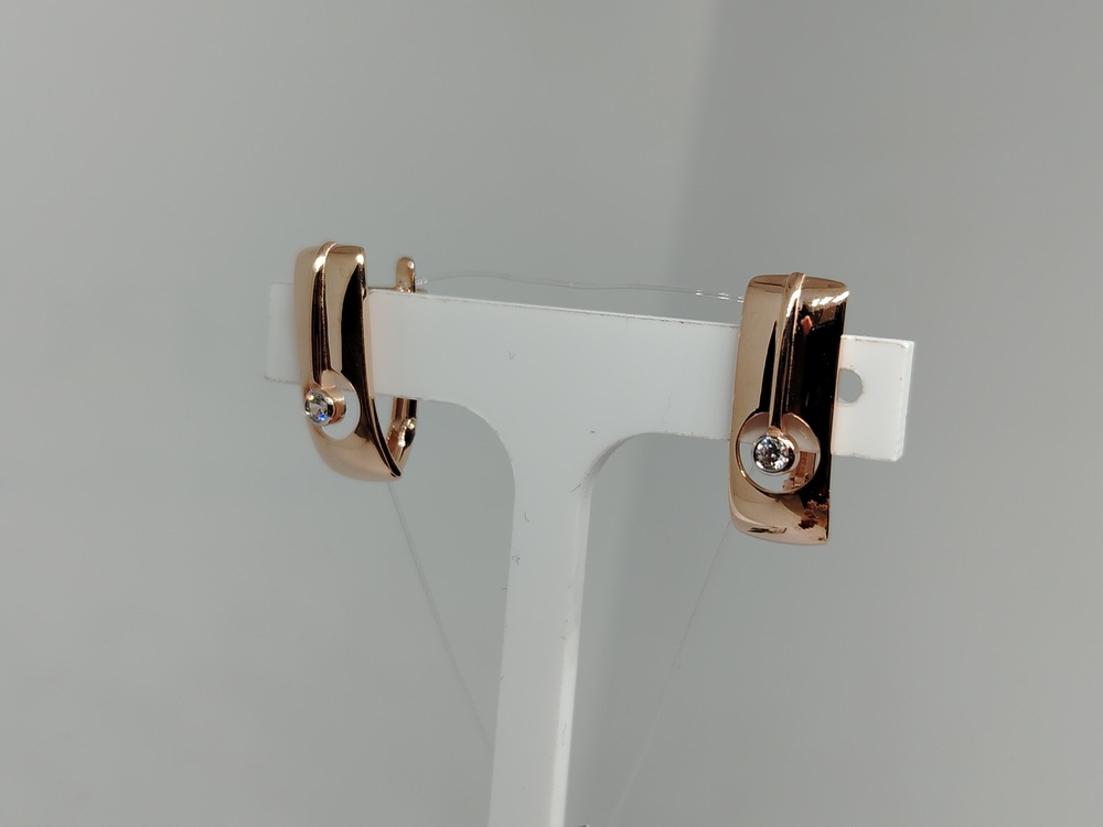 СЕРЬГИ С КАМНЕМ (Au 585)