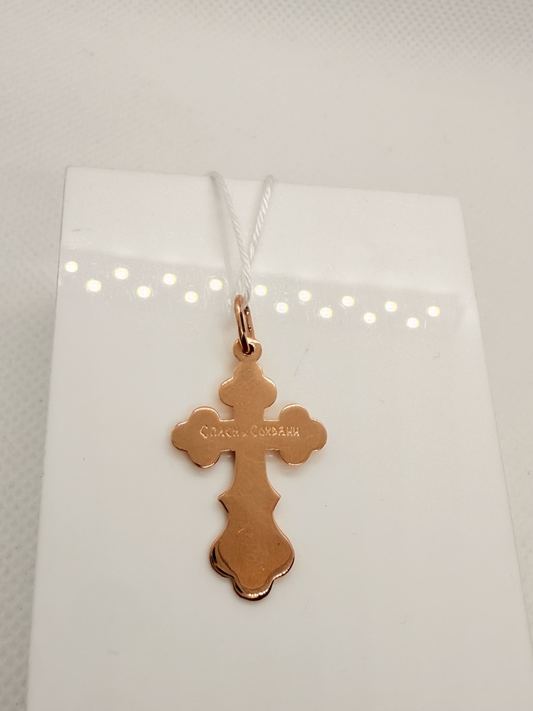 ПОДВЕСКА КРЕСТ БЕЗ КАМНЯ (Au 585)