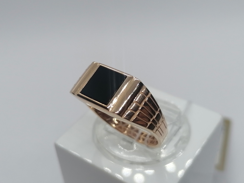 КОЛЬЦО ПЕЧАТКА оникс (Au 585)