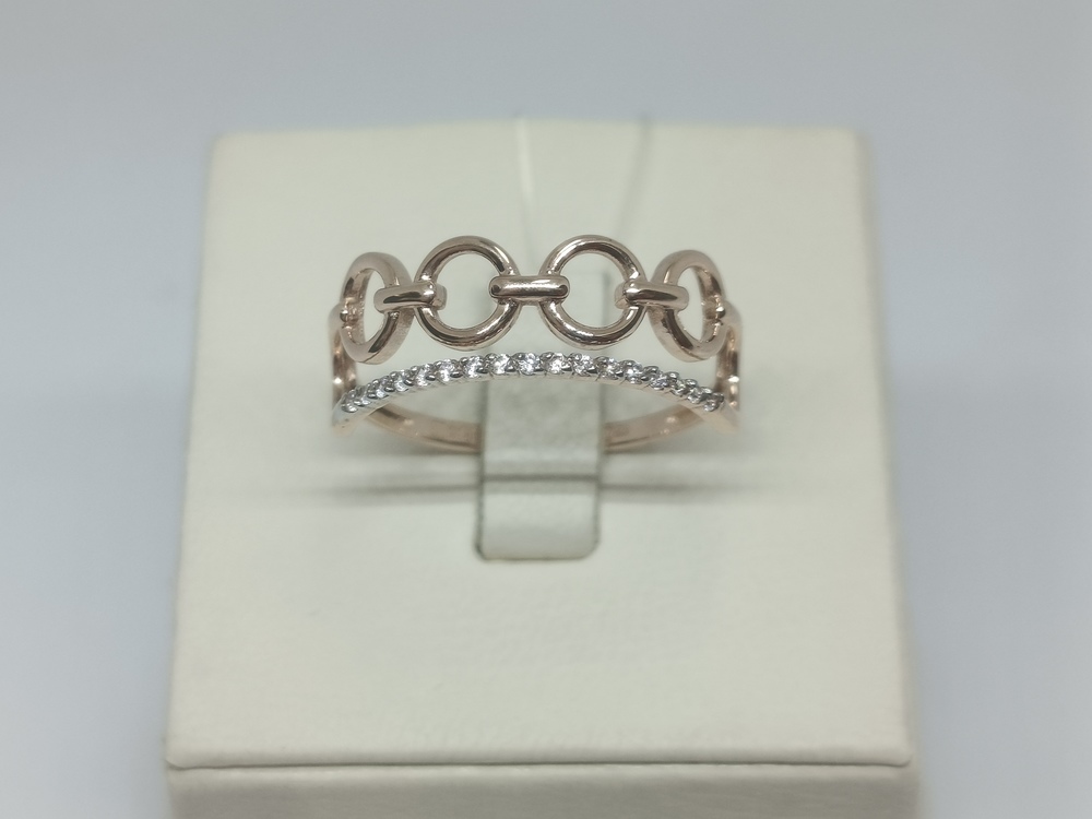 КОЛЬЦО С КАМНЯМИ (Au 585)