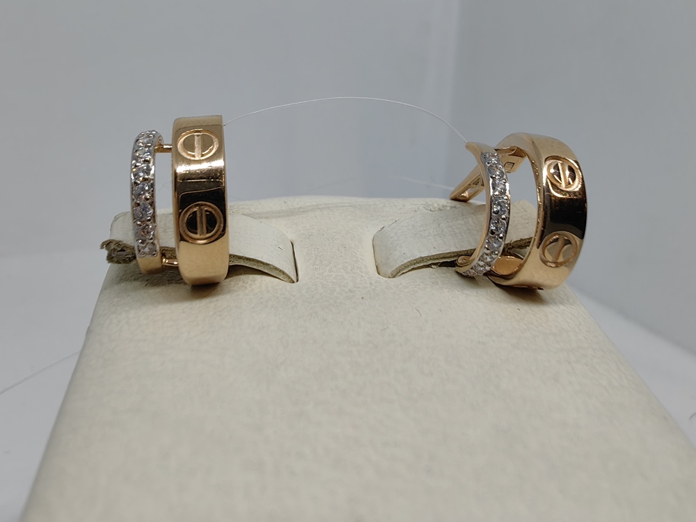 1205702 СЕРЬГИ С КАМНЯМИ (Au 585)