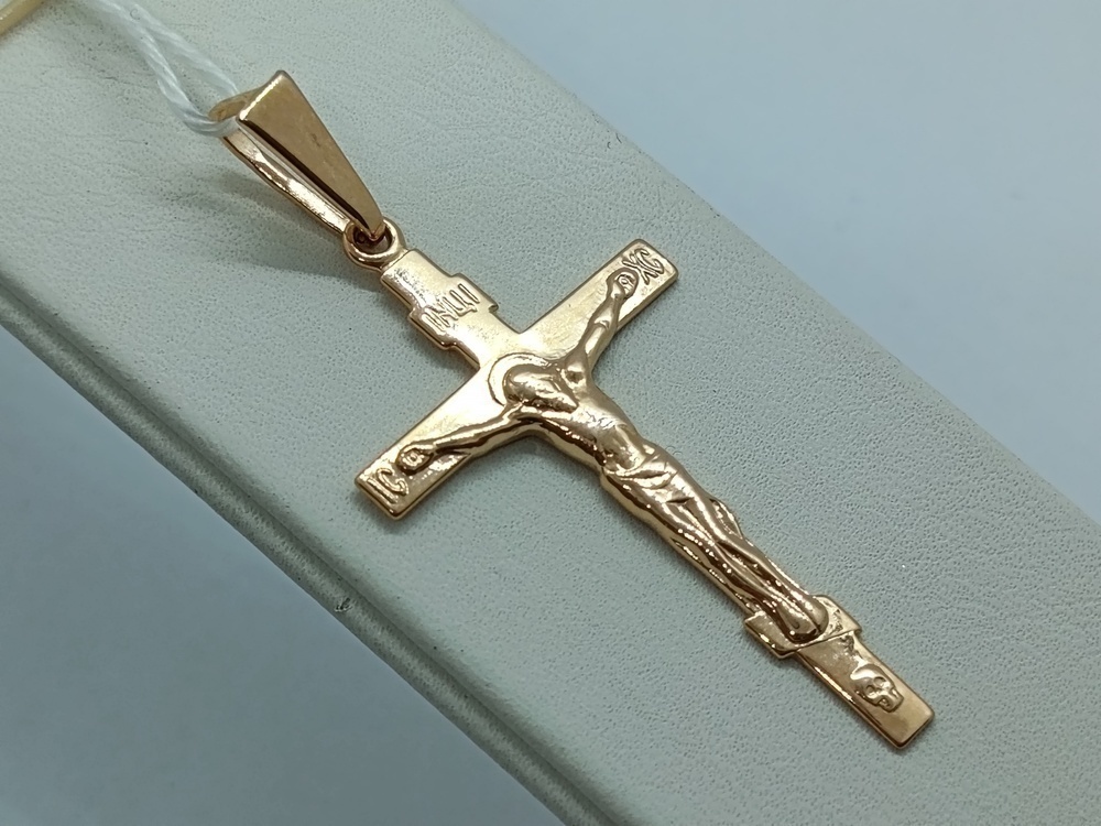 ПОДКБК585 ПОДВЕСКА КРЕСТ БЕЗ КАМНЯ (Au 585)