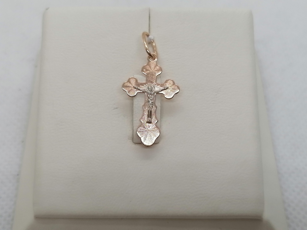 ПОДВЕСКА КРЕСТ БЕЗ КАМНЯ (Au 585)