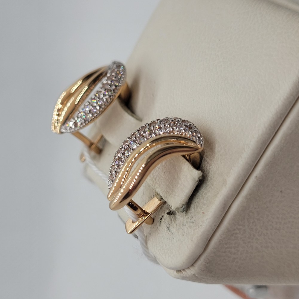 СКМИ585 СЕРЬГИ С КАМНЯМИ (Au 585)