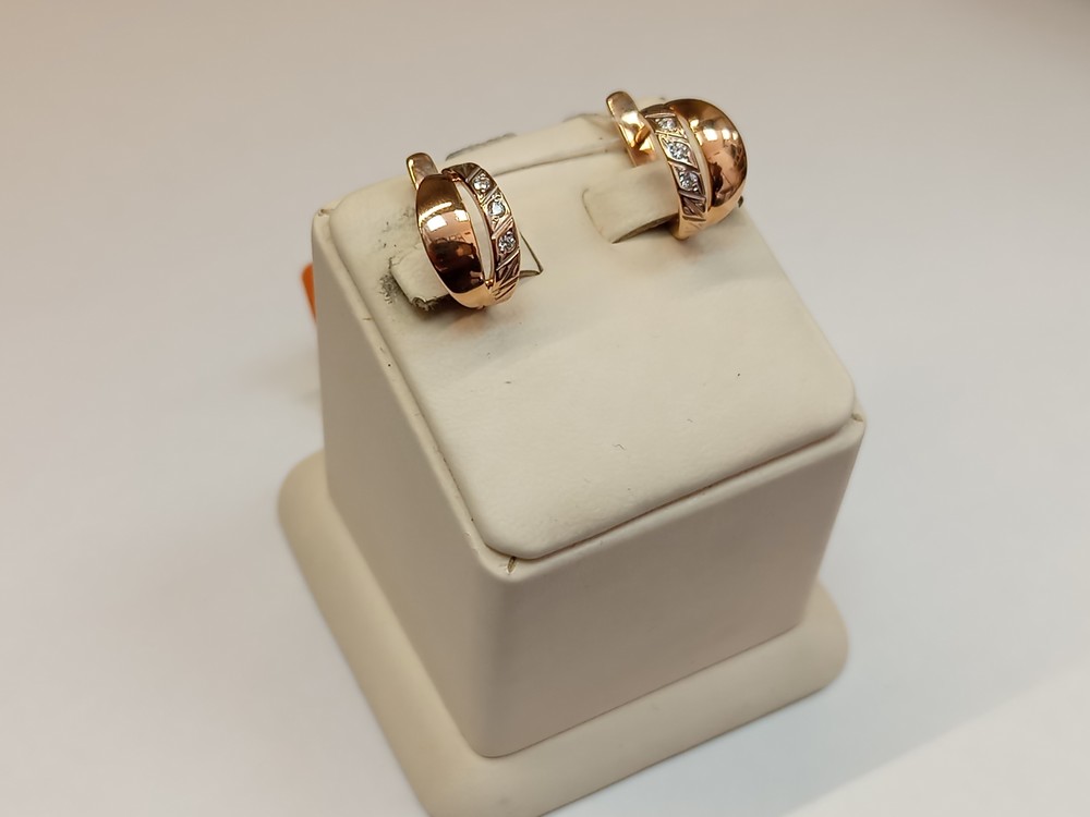 СКМИ585 СЕРЬГИ С КАМНЯМИ (Au 585)