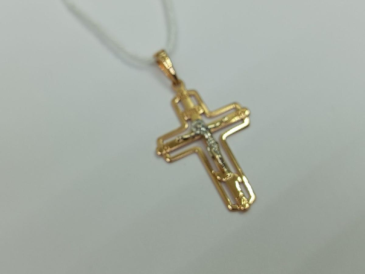 ПОДКБК585 ПОДВЕСКА КРЕСТ БЕЗ КАМНЯ (Au 585)