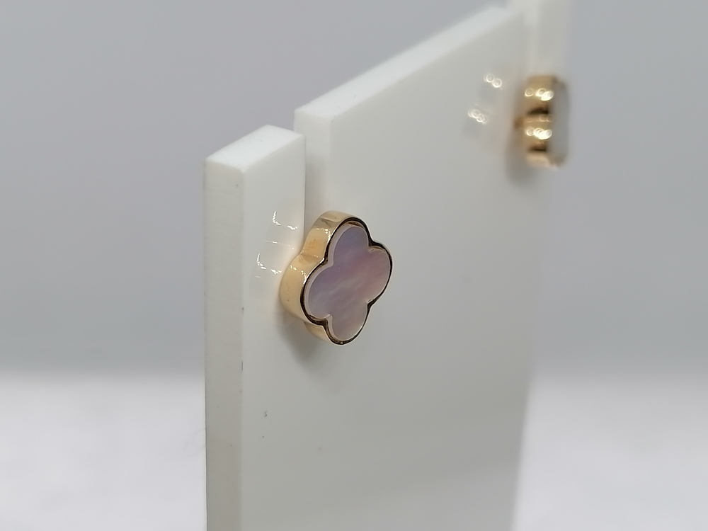 02376П СЕРЬГИ ПУСЕТЫ с камнем (Au 585)