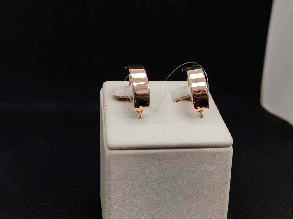 СЕРЬГИ ПЕТЕЛЬКА без камня (Au 585)