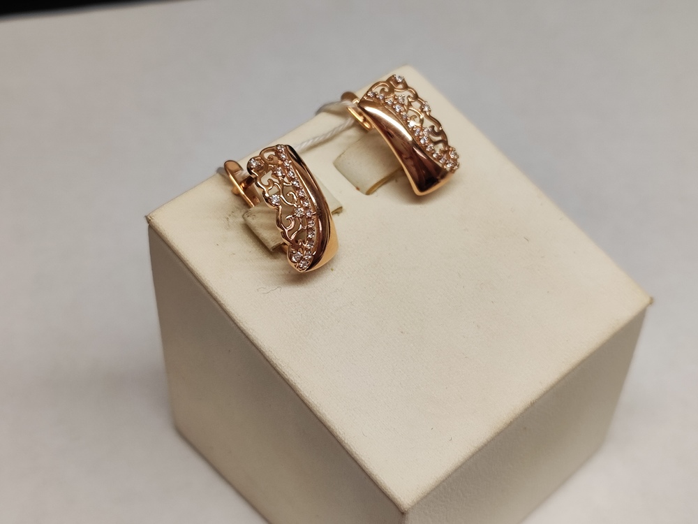 СКМИ585 СЕРЬГИ С КАМНЯМИ (Au 585)