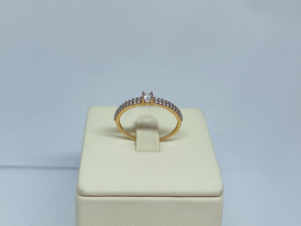 КОЛЬЦО С КАМНЯМИ (Au 585)