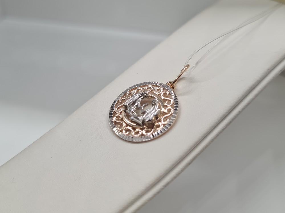 ПОДВЕСКА ЗНАК ЗОДИАКА БЛИЗНЕЦЫ (Au 585)