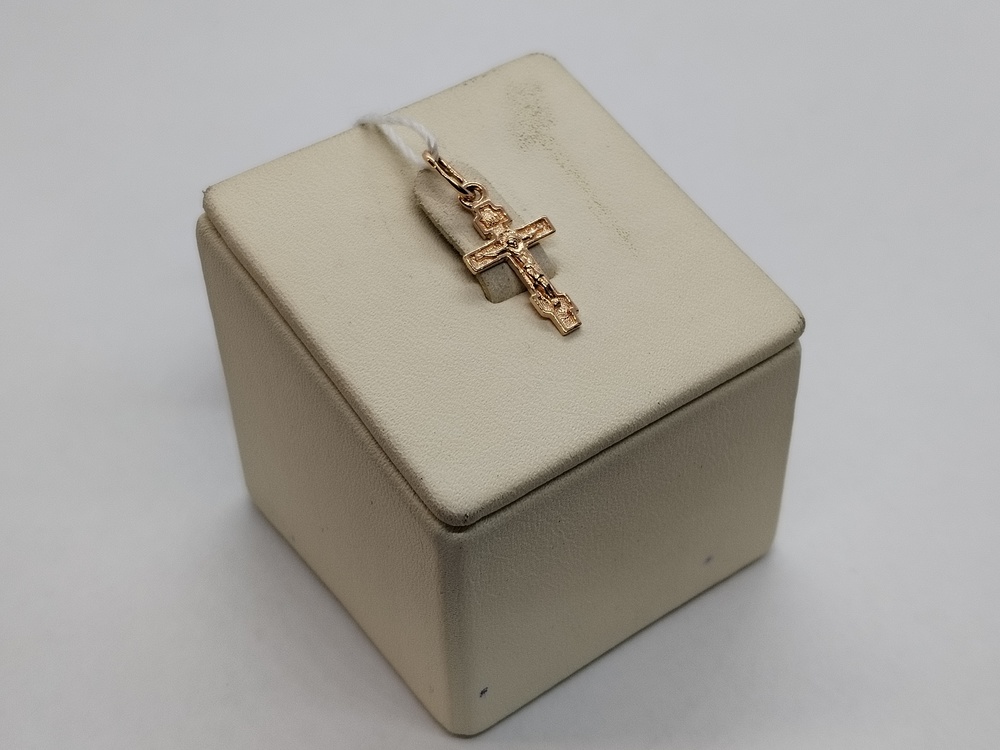 ПОДВЕСКА КРЕСТ БЕЗ КАМНЯ (Au 585)