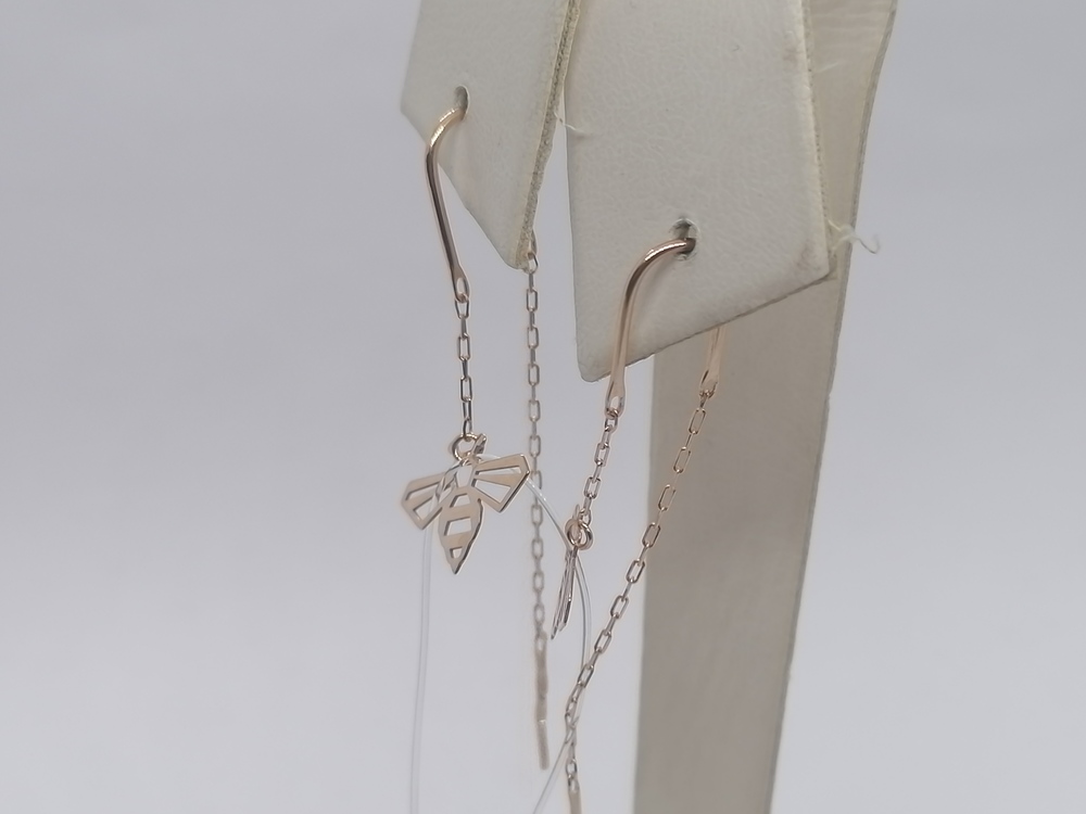 СЕРЬГИ ПРОДЕВКИ без камня (Au 585)