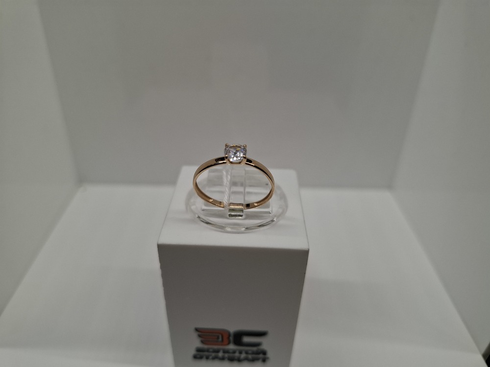 КОЛКМ585 КОЛЬЦО С КАМНЕМ (Au 585) КОЛКМ585 КОЛЬЦО С КАМНЕМ (Au 585)