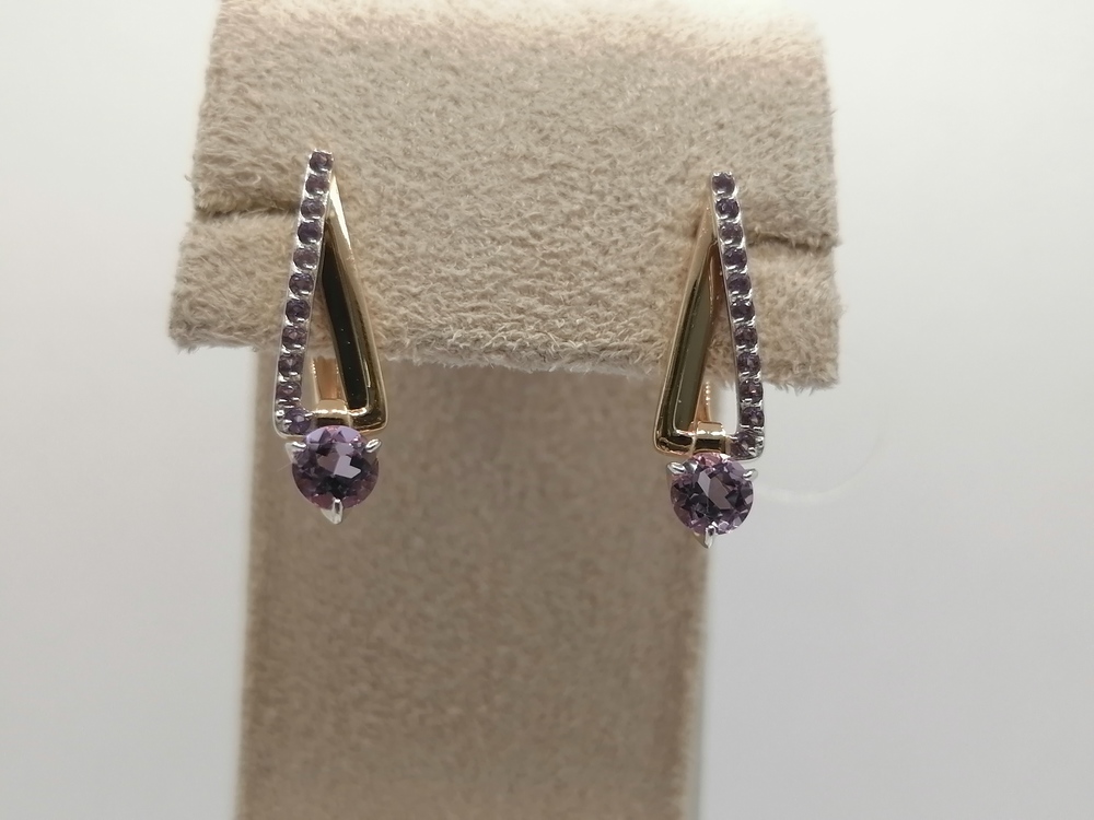 СЕРЬГИ АМЕТИСТ (Au 585)
