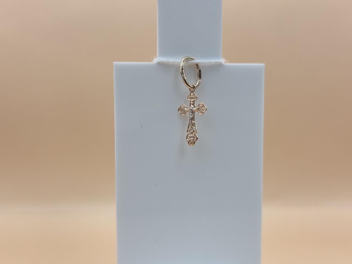 ПОДВЕСКА КРЕСТ БЕЗ КАМНЯ (Au 585)