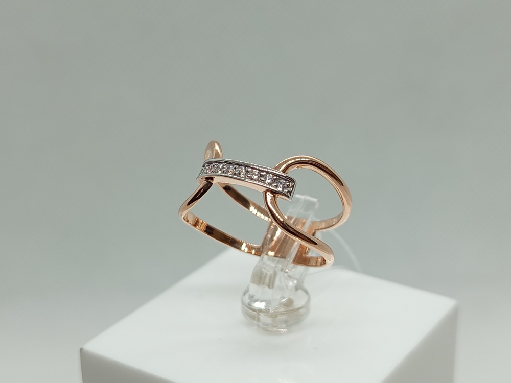 КОЛЬЦО С КАМНЯМИ (Au 585)