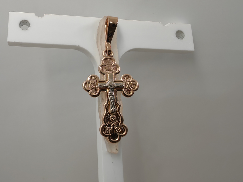 ПОДВЕСКА КРЕСТ БЕЗ КАМНЯ (Au 585)