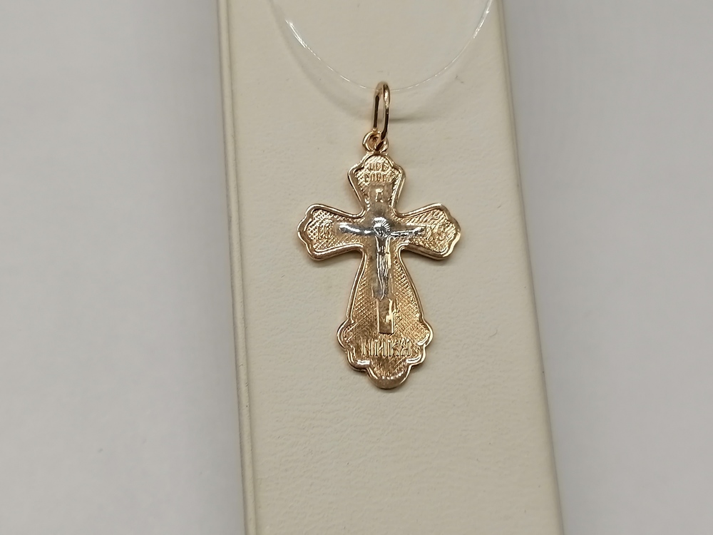 ПОДВЕСКА КРЕСТ без камня (Au 585)