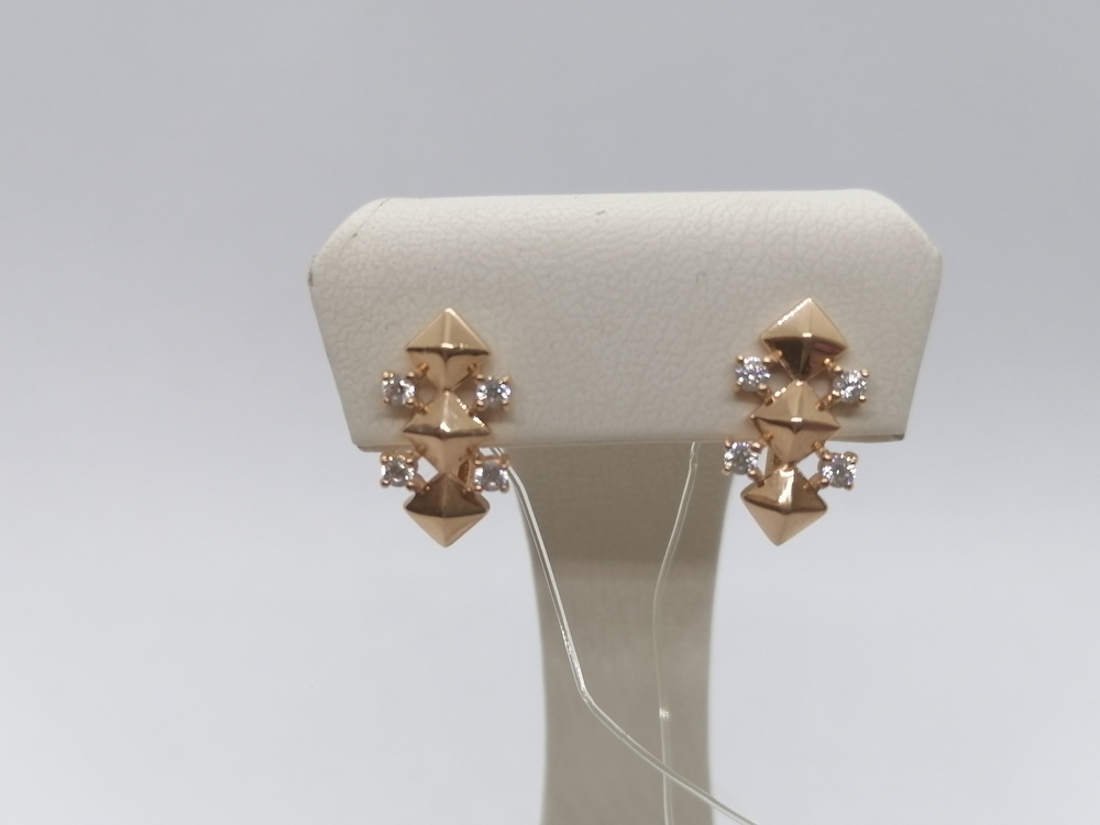 С5038 СЕРЬГИ С КАМНЯМИ (Au 585)