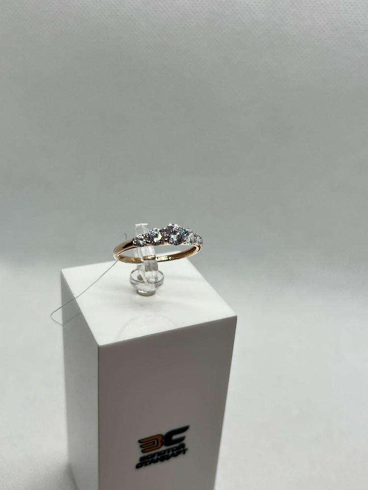 КОЛЬЦО С КАМНЯМИ (Au 585)