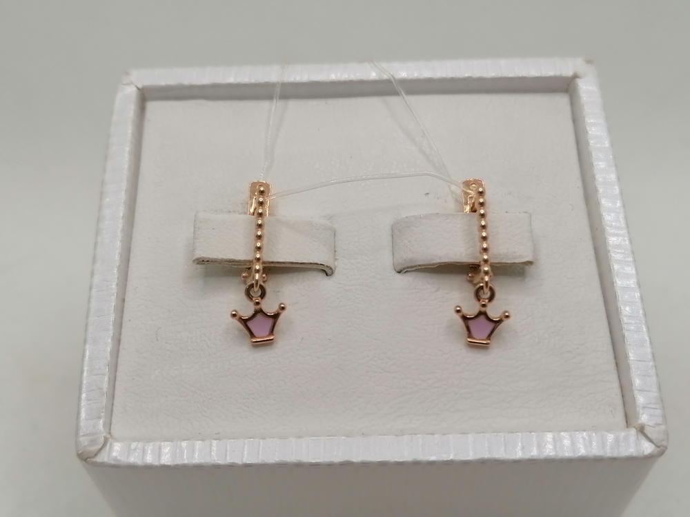 СЕРЬГИ ЭМАЛЬ (Au 585)