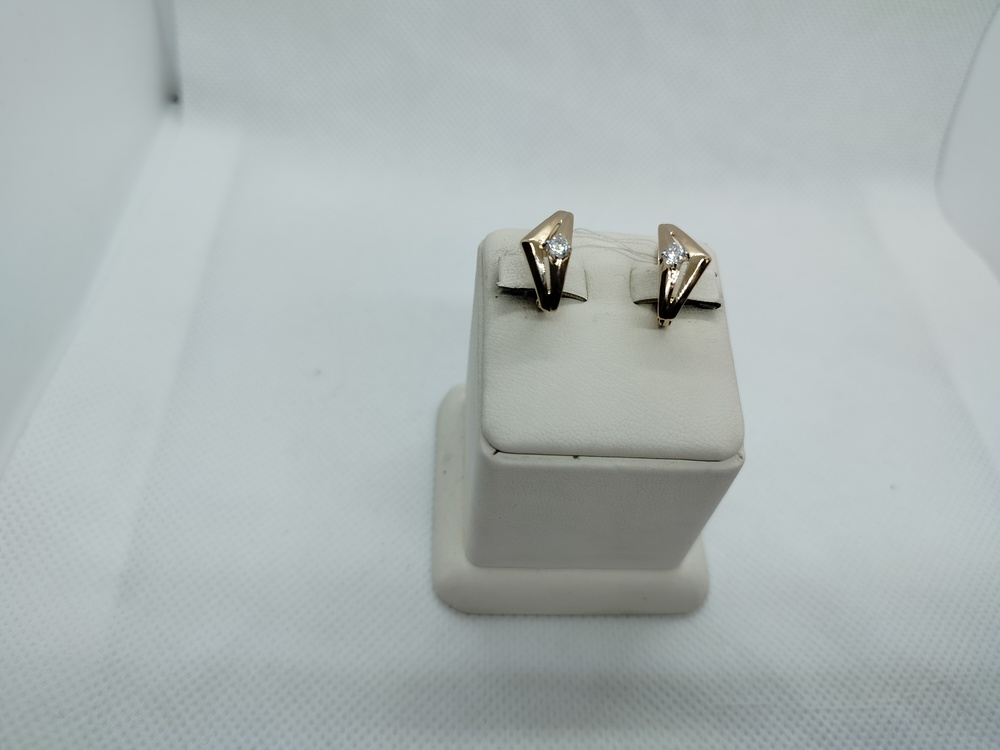 СЕРЬГИ С КАМНЕМ (Au 585)
