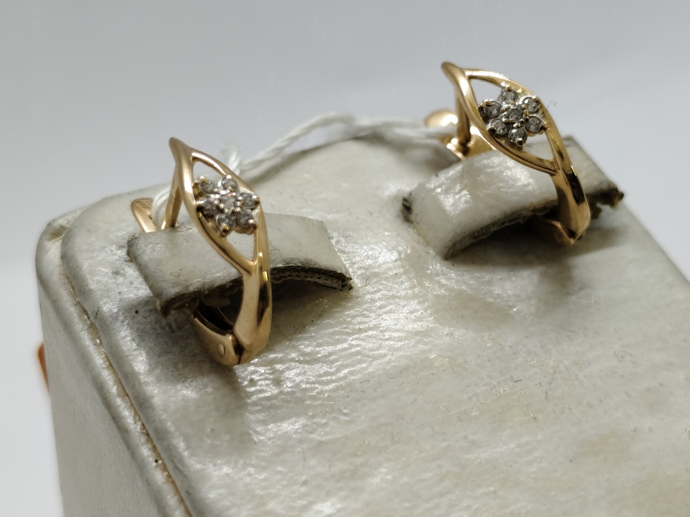 СКМИ585 СЕРЬГИ С КАМНЯМИ (Au 585)