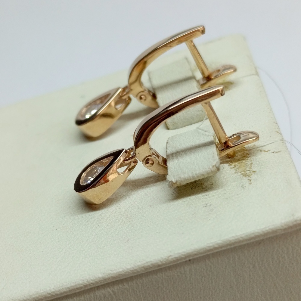 СЕРЬГИ С КАМНЕМ (Au 585)