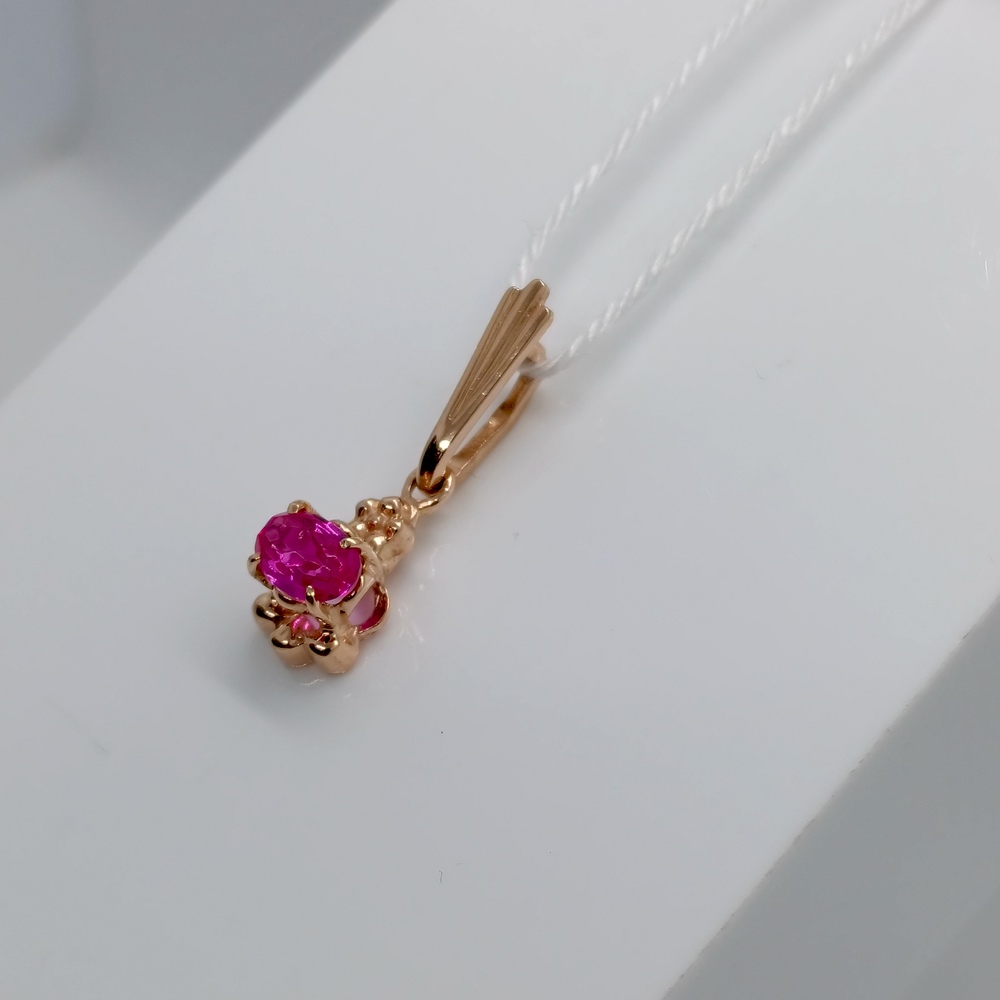 ПОДКМ583 ПОДВЕСКА С КАМНЕМ (Au 583)