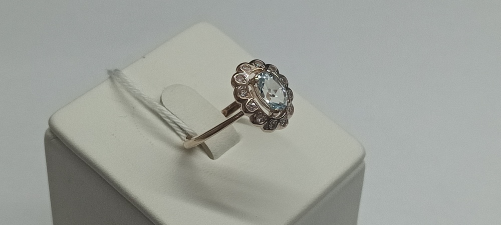 КОЛЬЦО С КАМНЯМИ (Au 585)