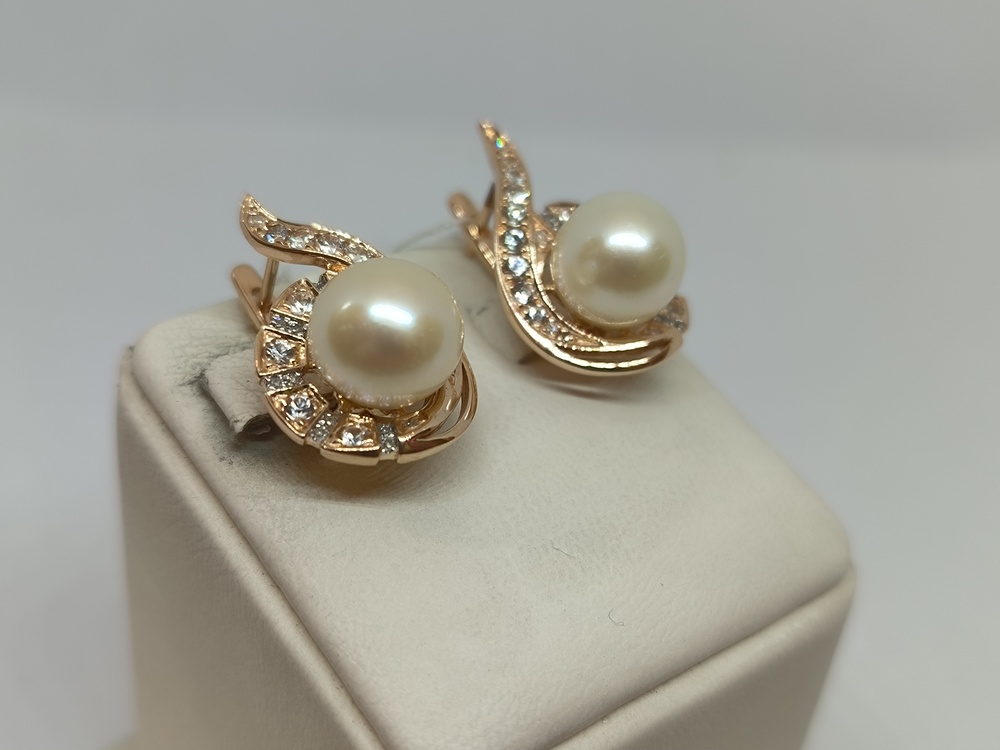 СКМИ585 СЕРЬГИ С КАМНЯМИ (Au 585)